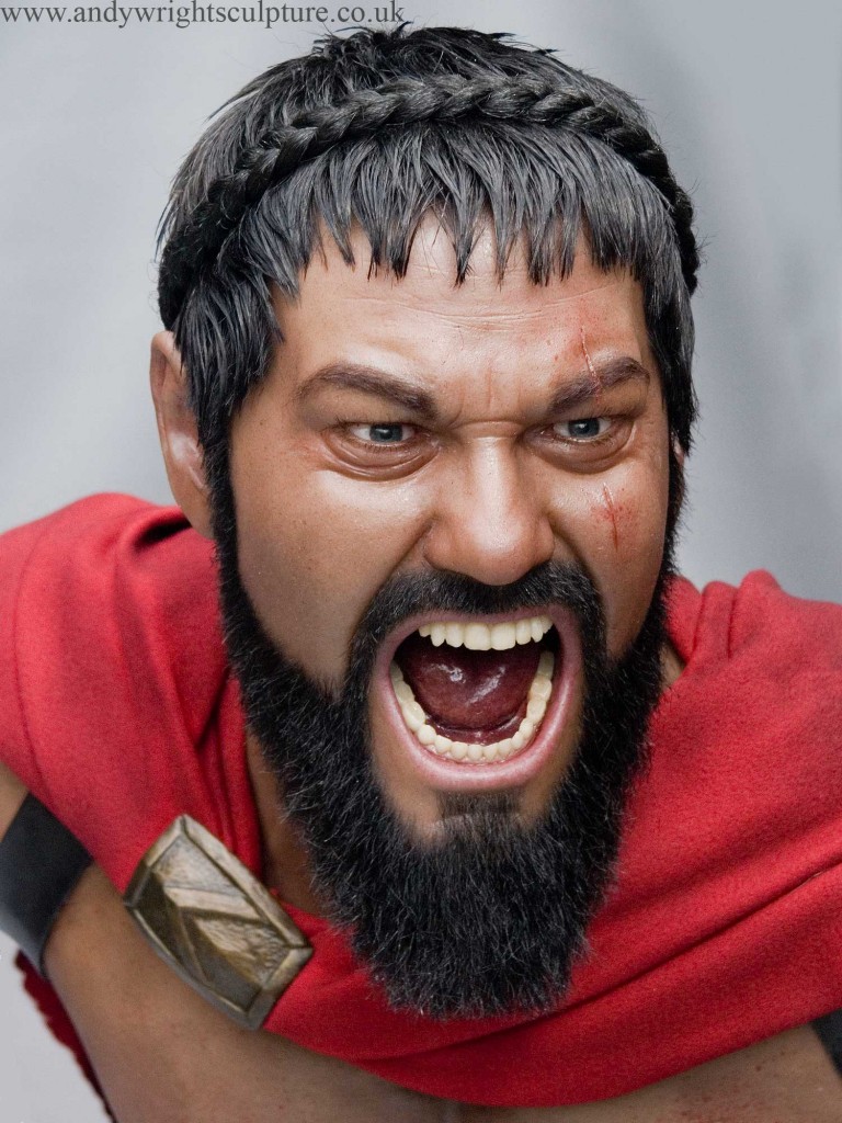 Leonidas from 300 life size portrait statue bust of Gerard Butler
