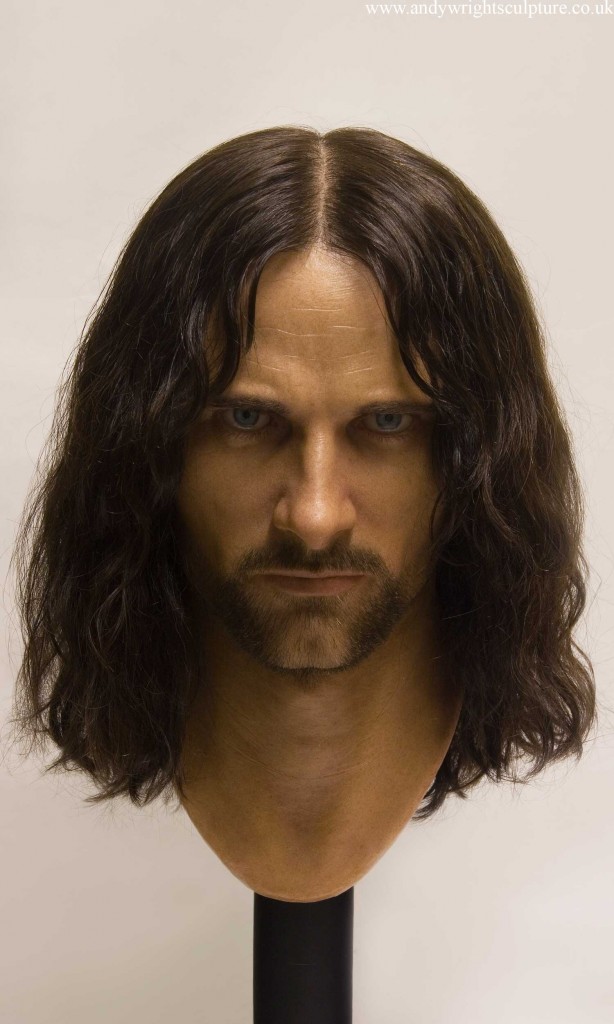 Aragorn, Lord of the Rings realistic life size portrait bust sculpture