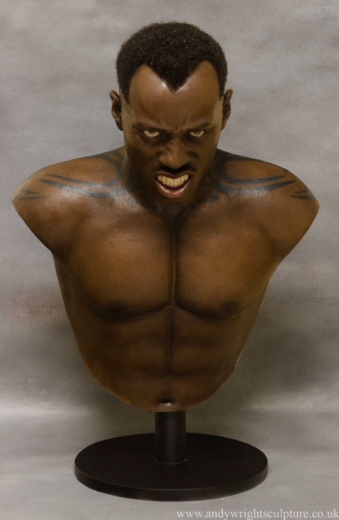 Blade life size silicone bust collectible statue of Wesley Snipes