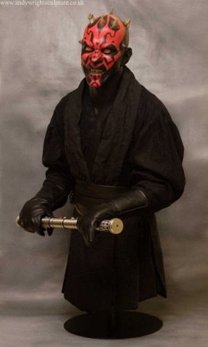 Darth Maul from The Phantom Menace, life size bust statue prop
