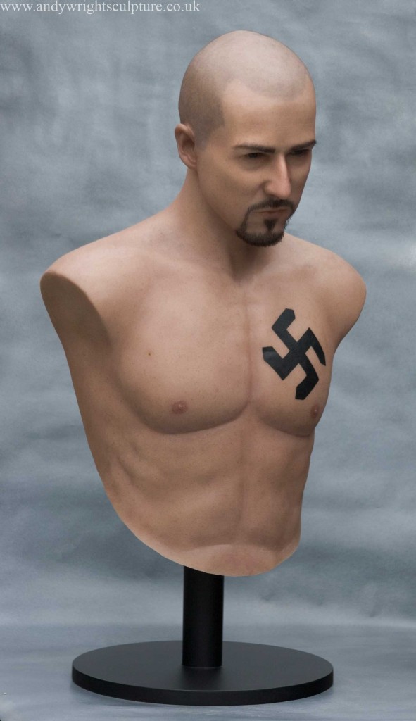 Edward Norton from American History X, 1:1 life size silicone bust 