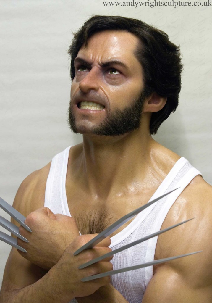 Wolverine X-men Logan life size silicone portrait bust statue prop